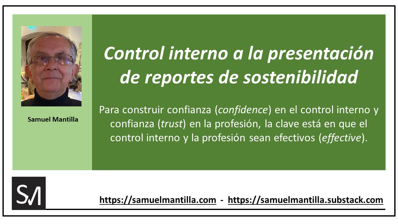 Control interno a la presentación de reportes de sostenibilidad