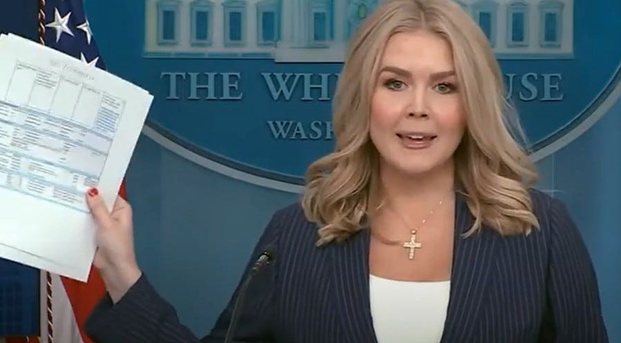 DOGE Disaster: White House Press Secretary Crumbles When Asked For Fraud Proof