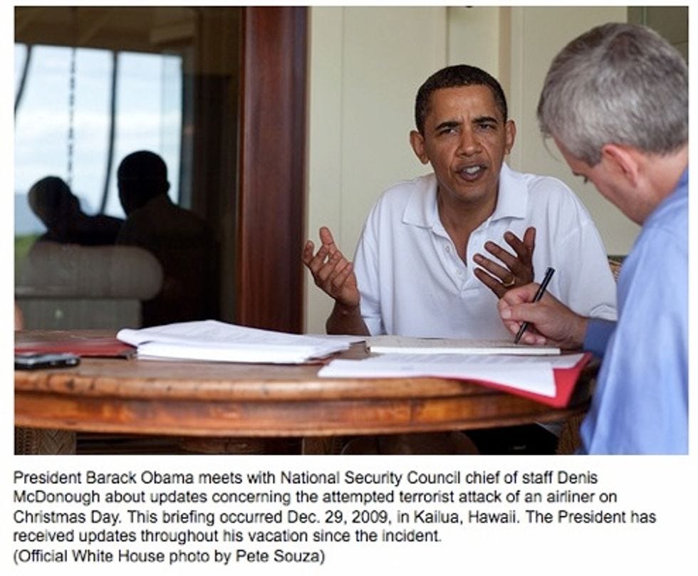 Obama Fights Terrorism In Polo Shirts by Sara K. Smith