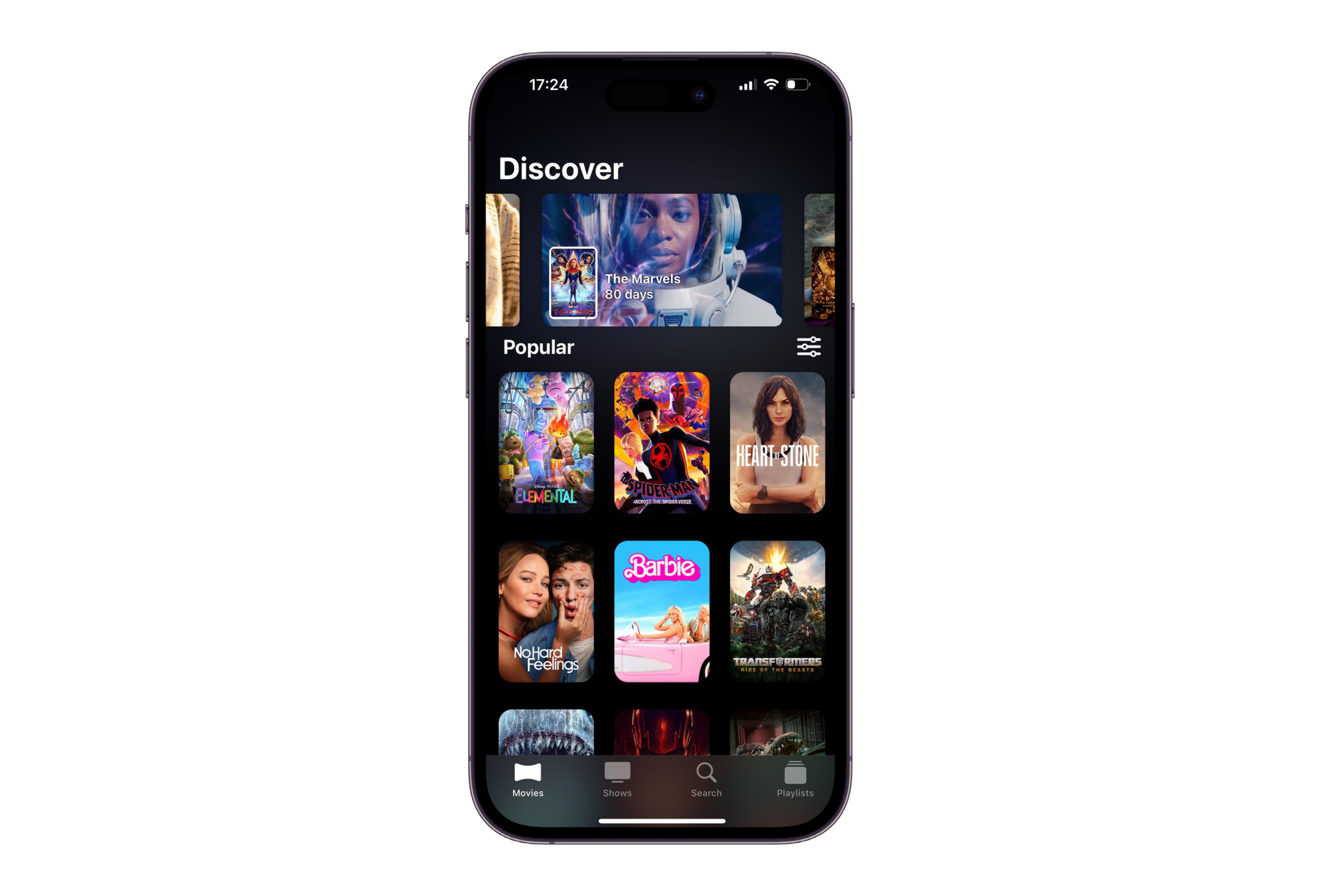 Popular movie app on sale