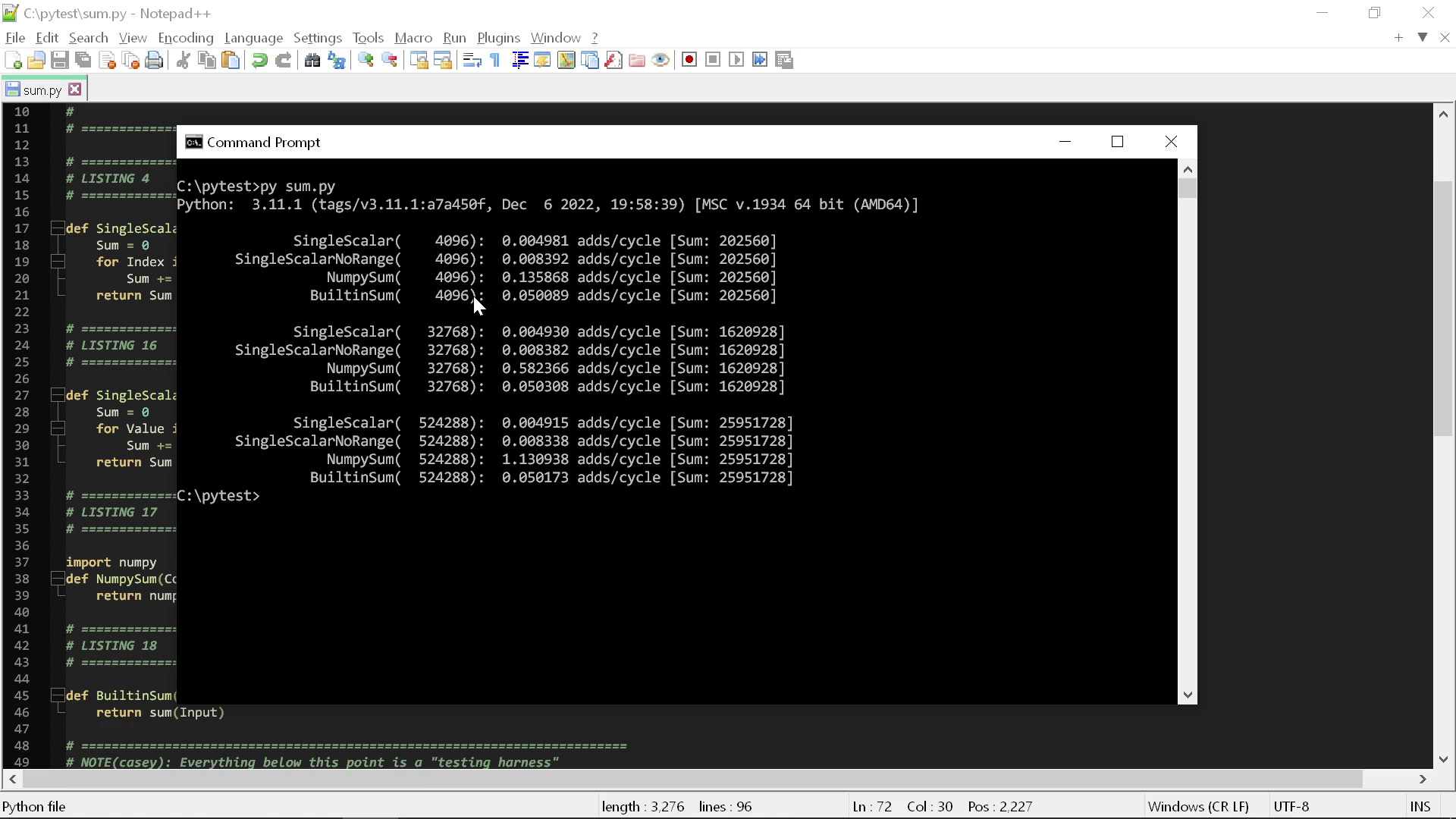 Python Revisited - by Casey Muratori - Computer, Enhance!