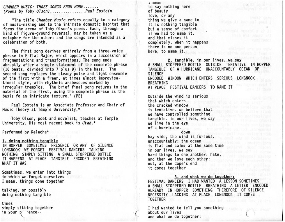 October 6, 1987 New Music America Philadelphia Day 5