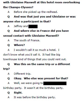 Jeffrey Epstein Update and about those “John Does”