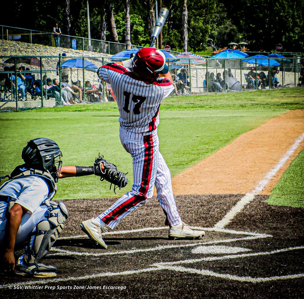 SGV/Whittier Prep Sports Zone AllArea Baseball Team (Seniors Only)