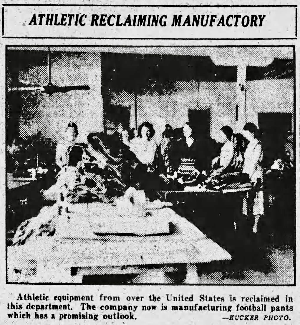 Today's Tidbit... What's Old Is New Again A History Of Football Equipment Reconditioning