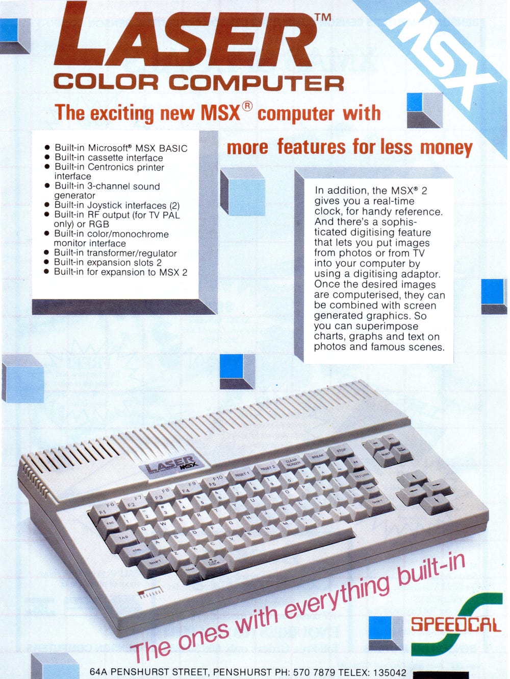 【国際ブランド】 - MSX2 Laser VTech Post: Plus Computer Past the from Ads テレビ