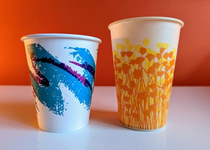 Vintage on sale paper cups