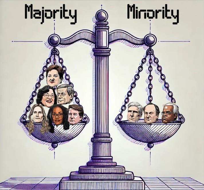 Majority opinion supreme court sales