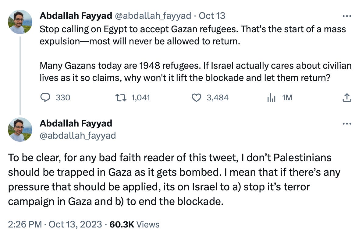 Palestinian right of return matters by Matthew Yglesias