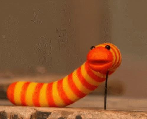 Sesame street slimy worm plush 2025