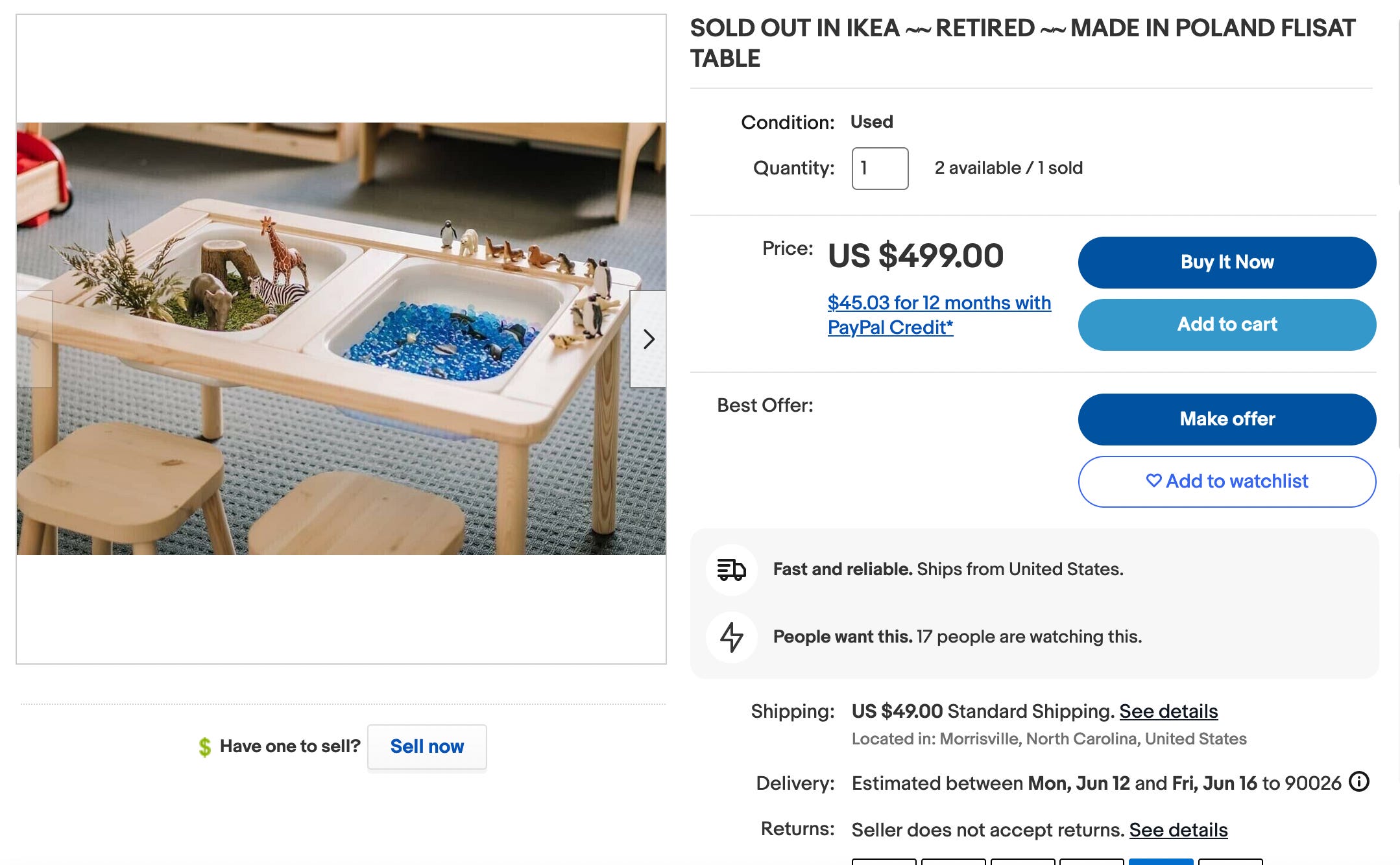 Flisat deals table used