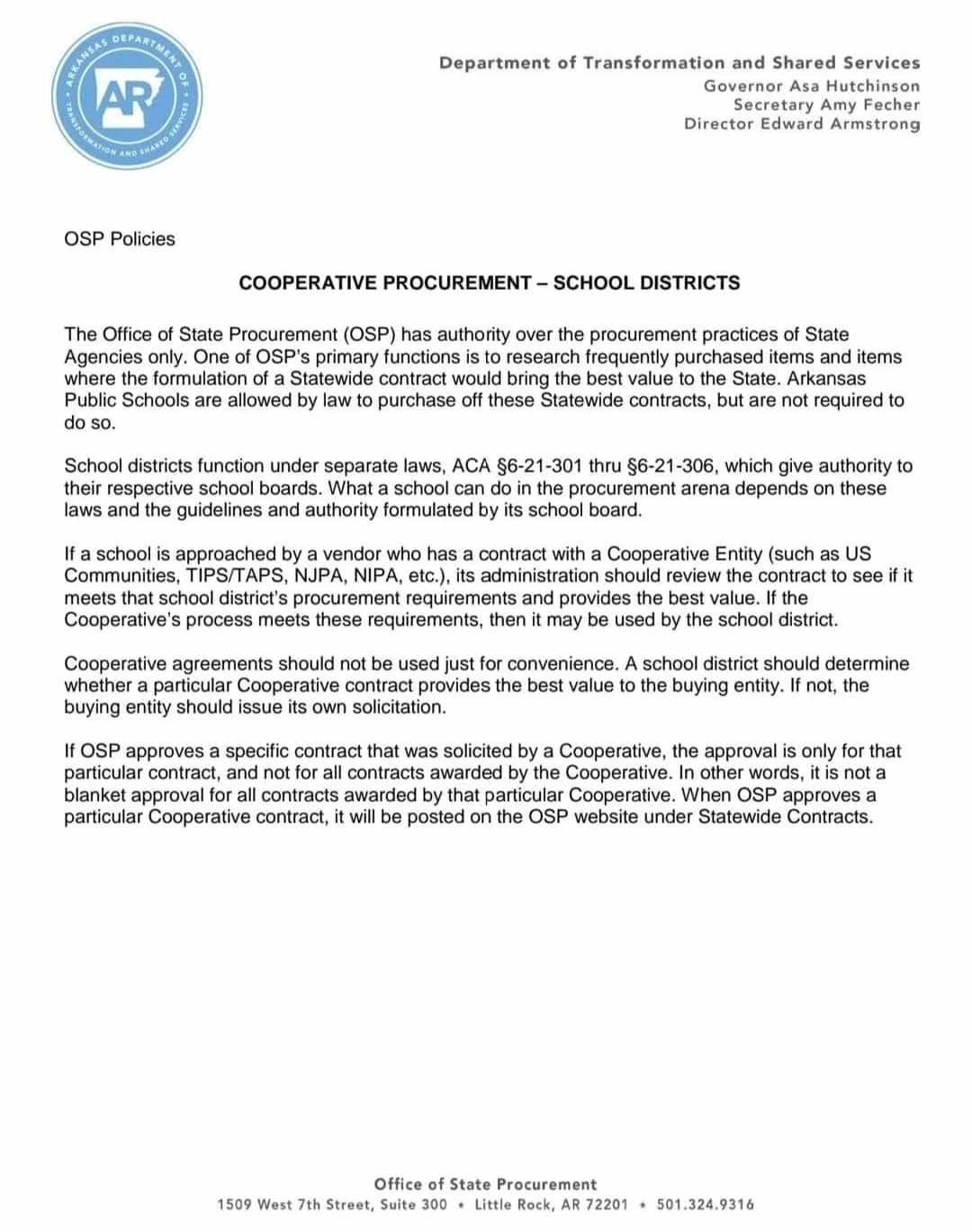 Arkansas Legislative Audit Uncovers School District Procurement Debacle