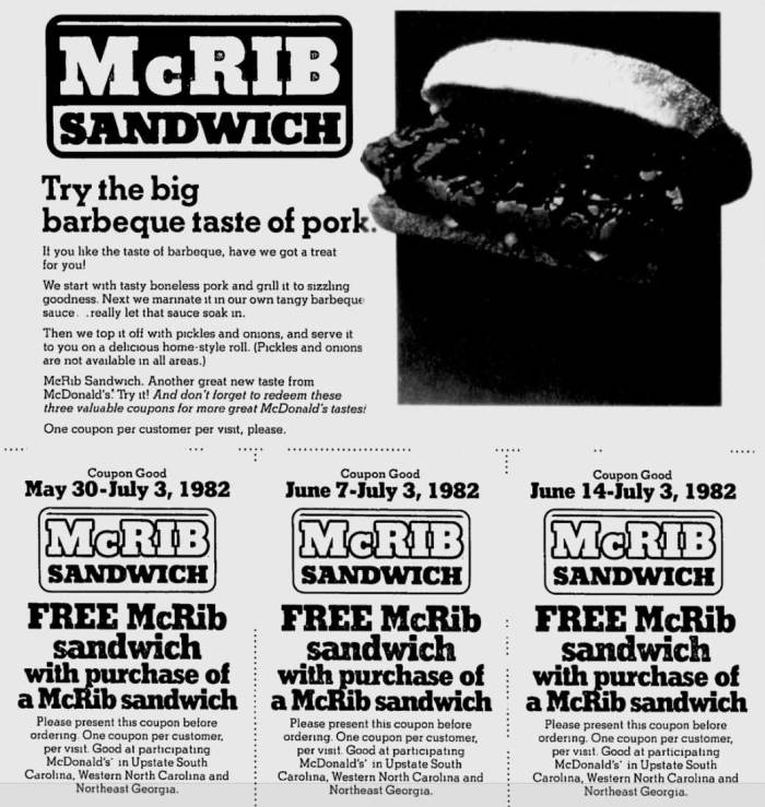 The History of the McRib The Retroist
