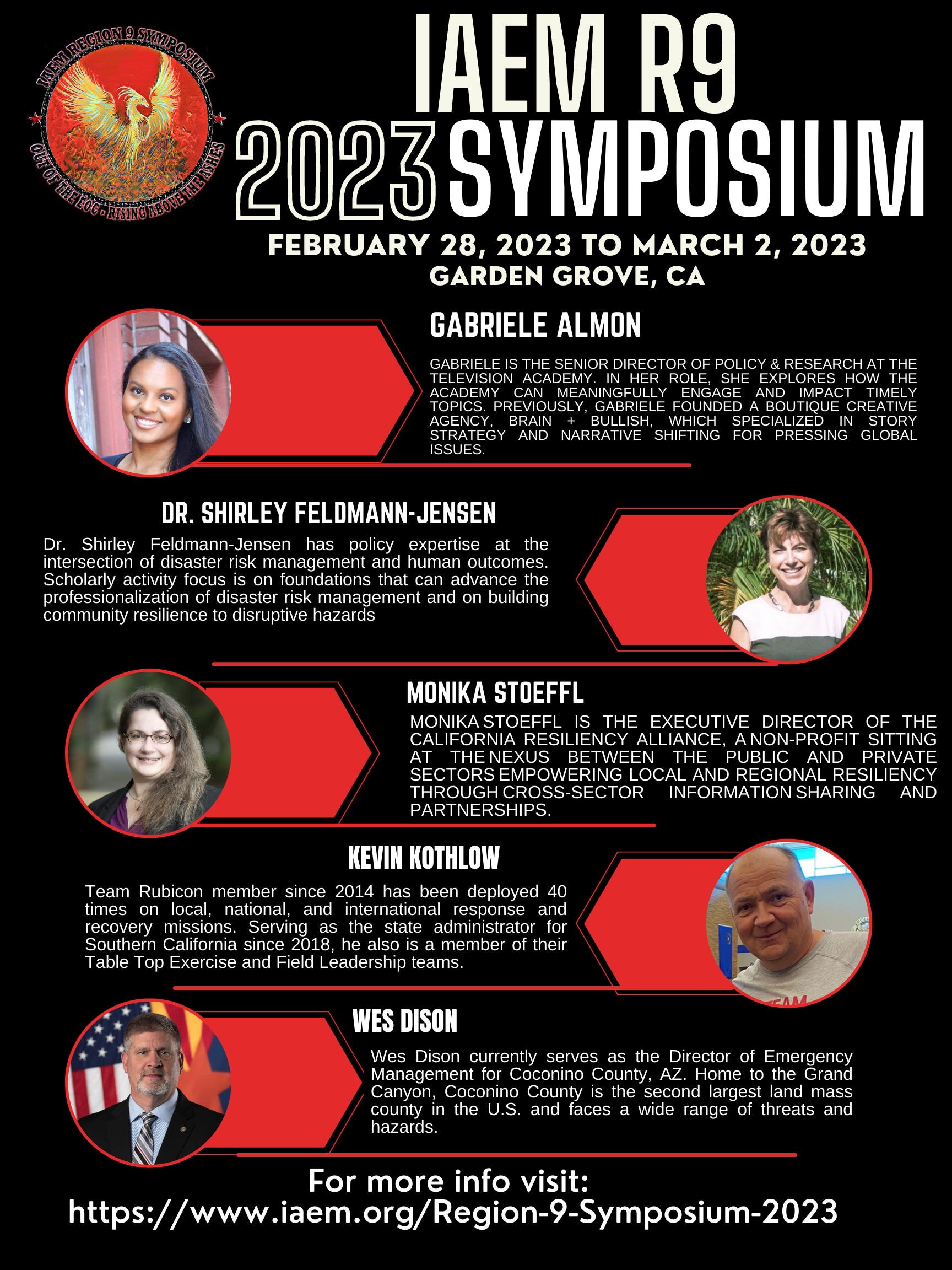 Meet the Speakers of 2023 IAEM Region 9 Symposium