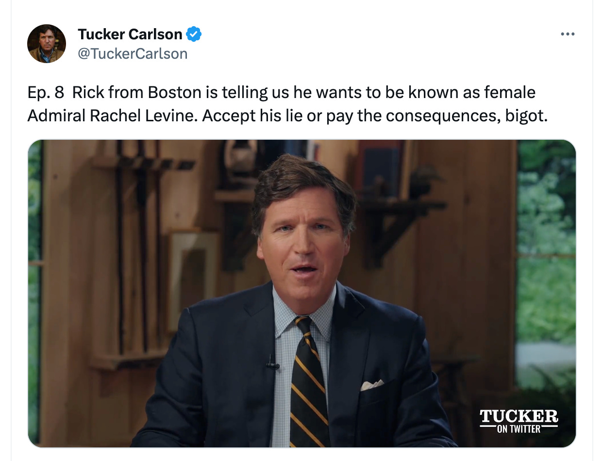 Juliet Jeske on Tucker Carlson's floundering Twitter show