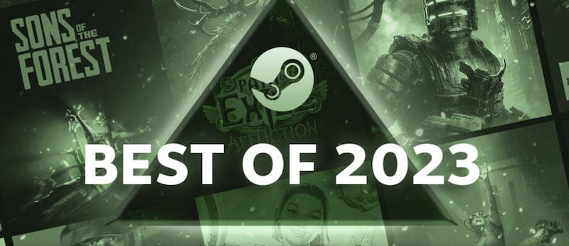 Which Steam games won revenue again in 2023