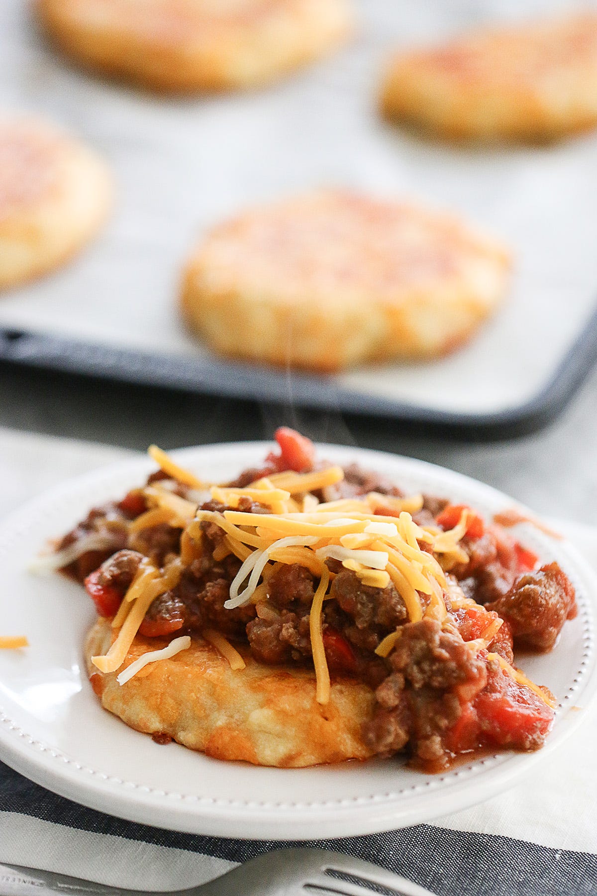 Open Faced Sloppy Joes With Low Carb Rounds