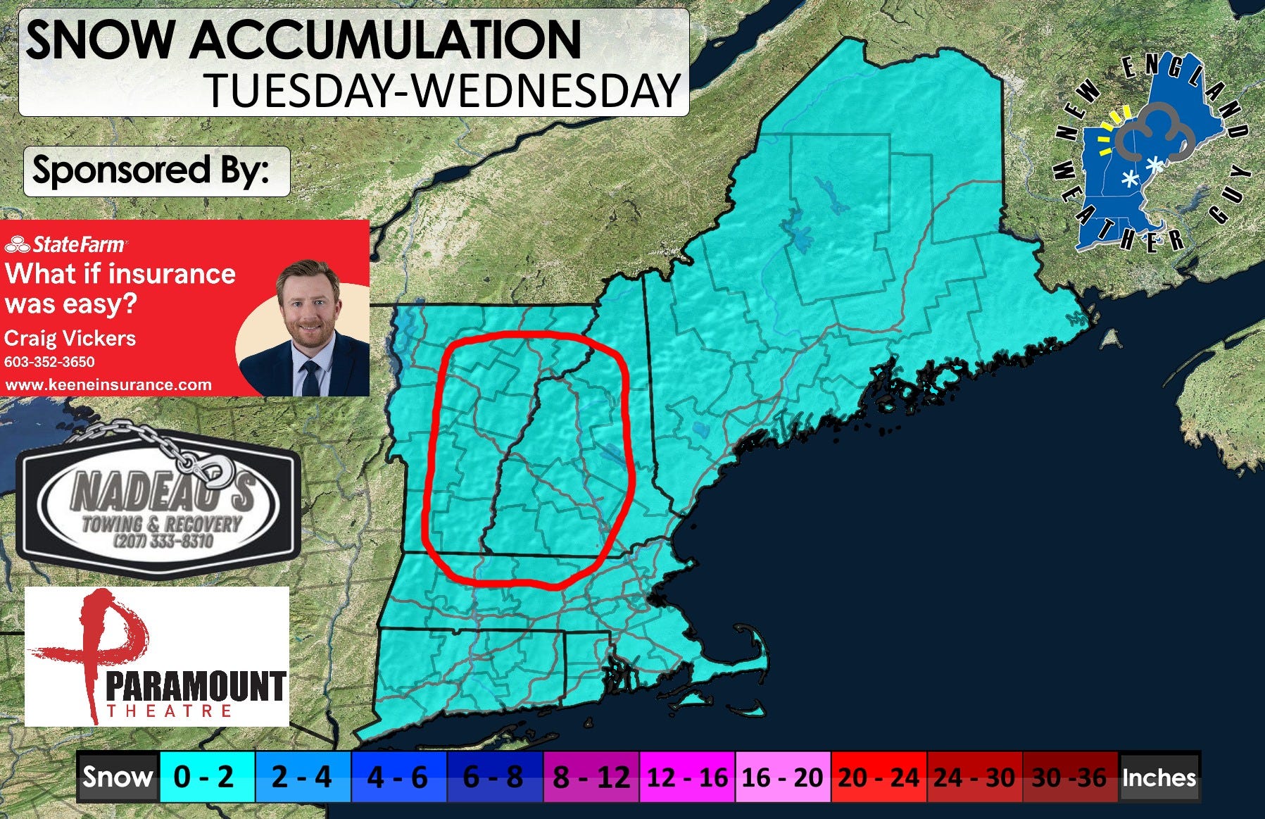 TuesdayWednesday Update New England Weather Guy