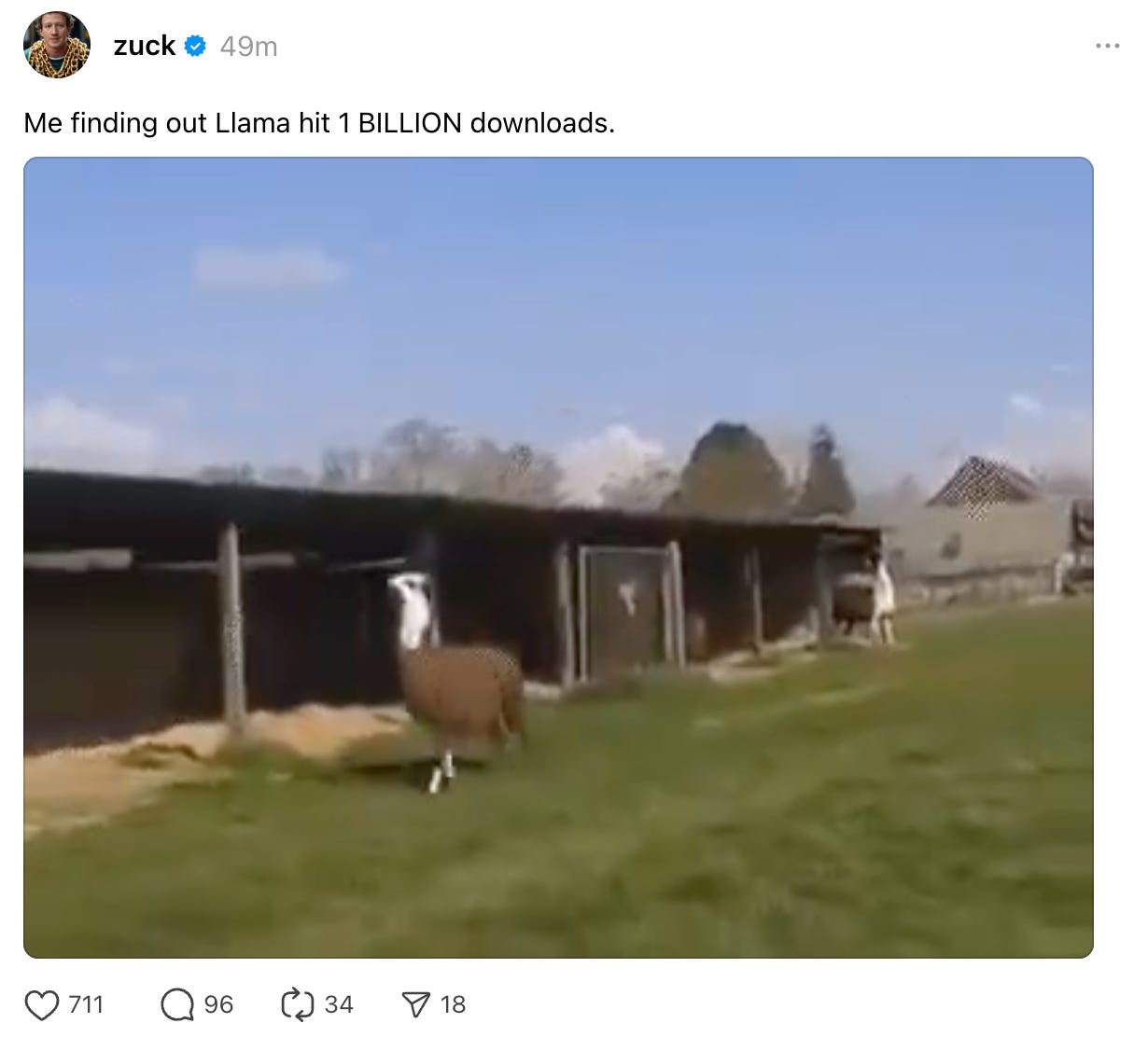 Meta's Llama Hits 1B Downloads