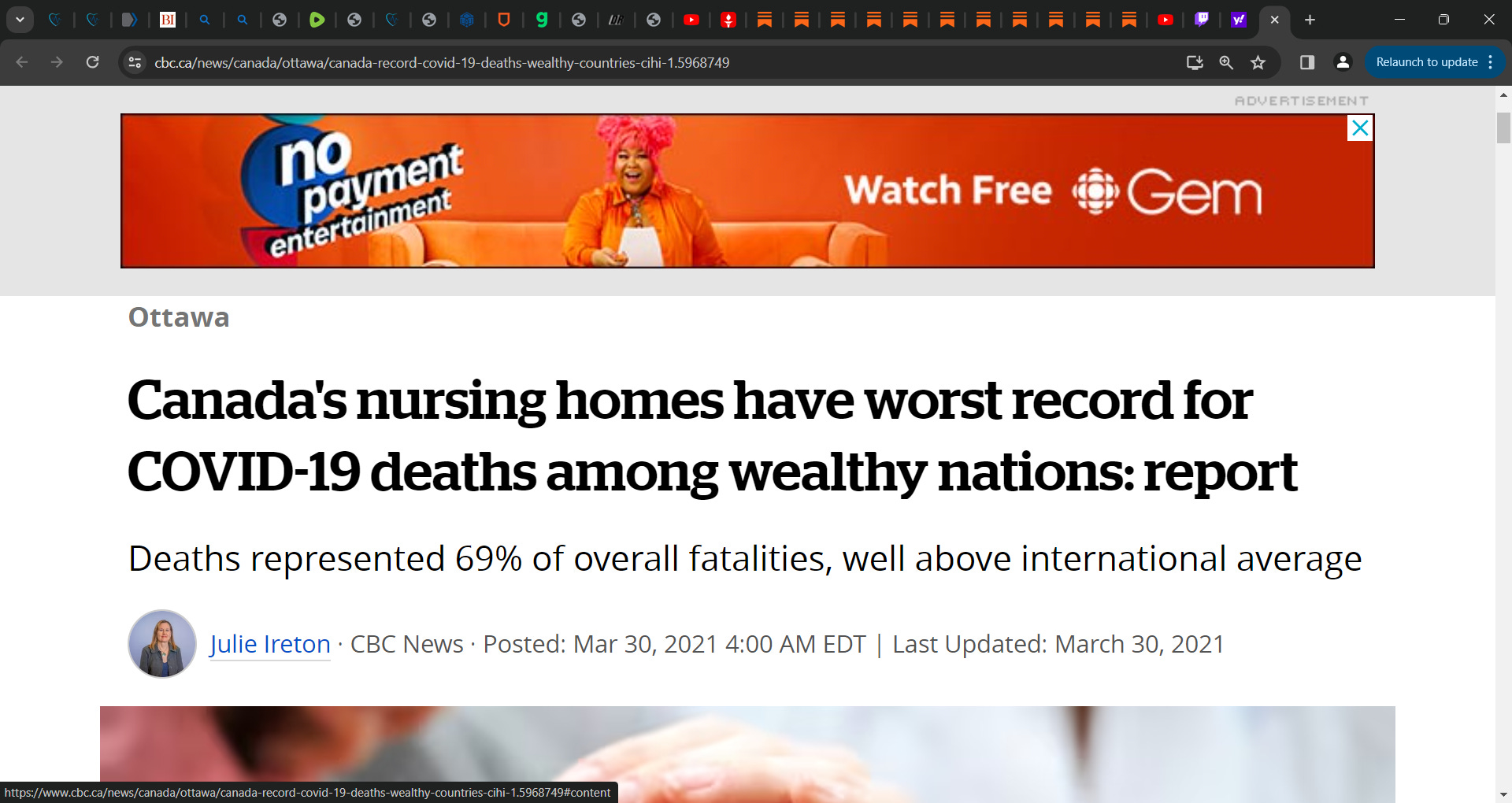 Adolf Trudeau's Canada Murdered Elderly in Thousands With Covid Treatment