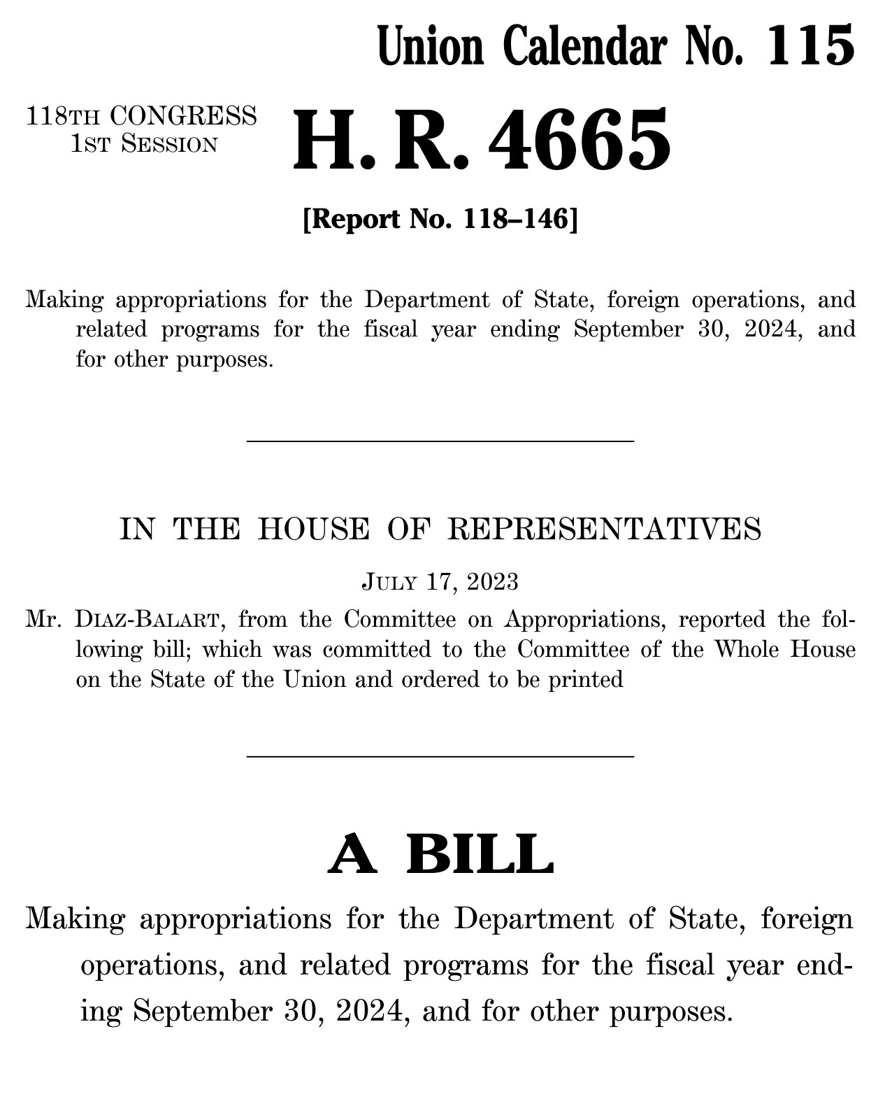 Huge Cheer the Foreign Operations Appropriations Bill has passed, and