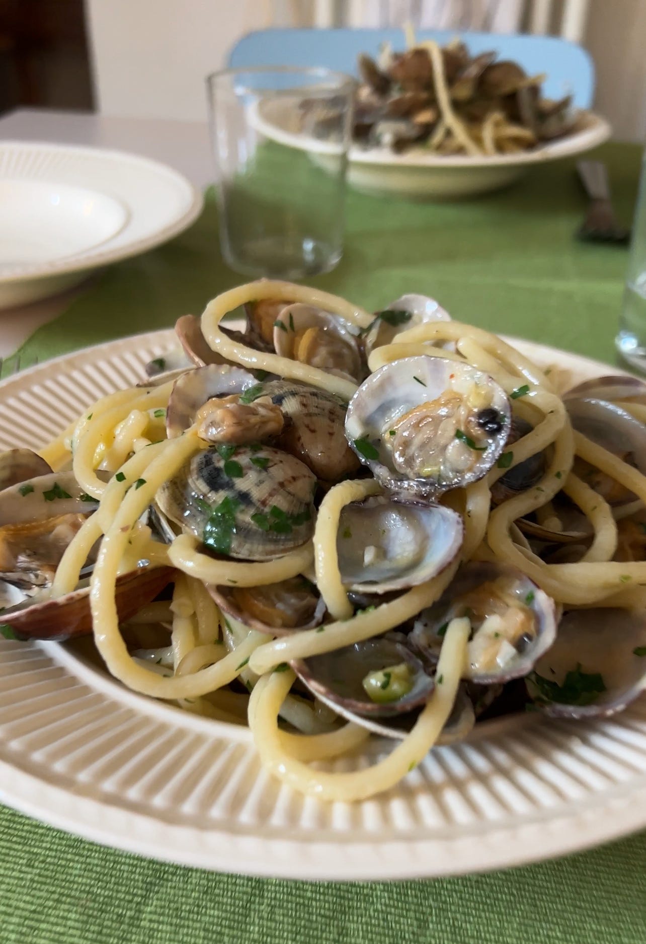 Spaghetti alle Vongole with Zucchini