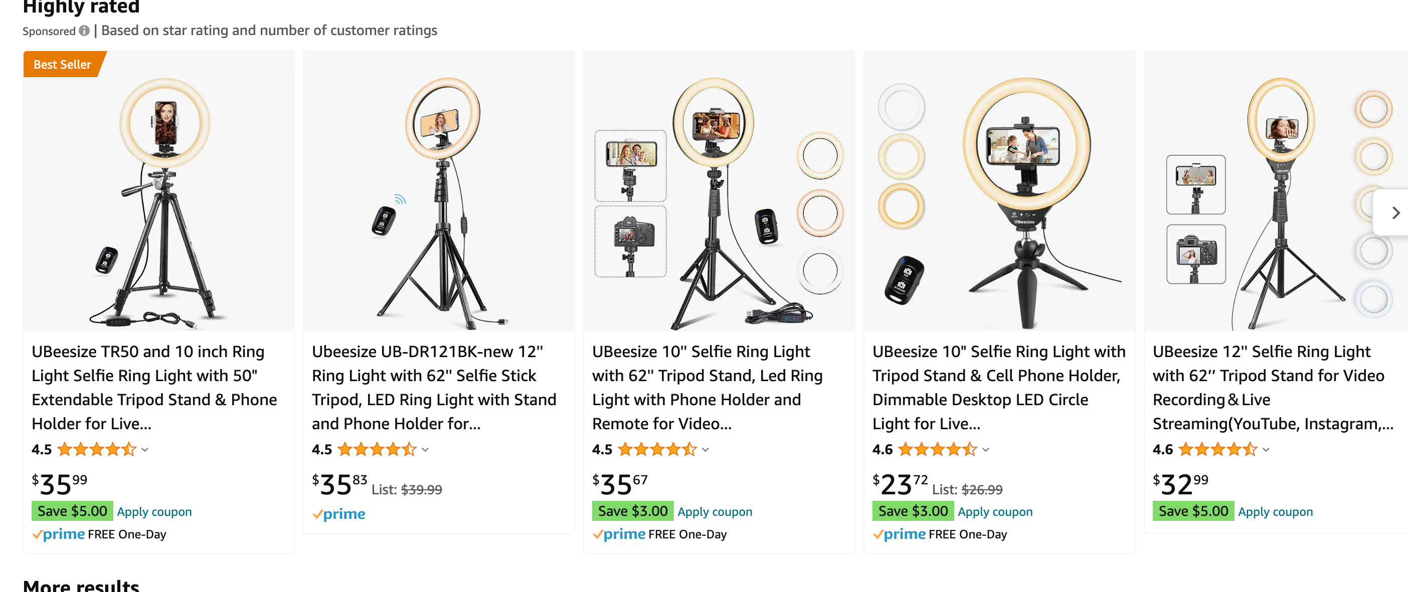 Best seller store ring light