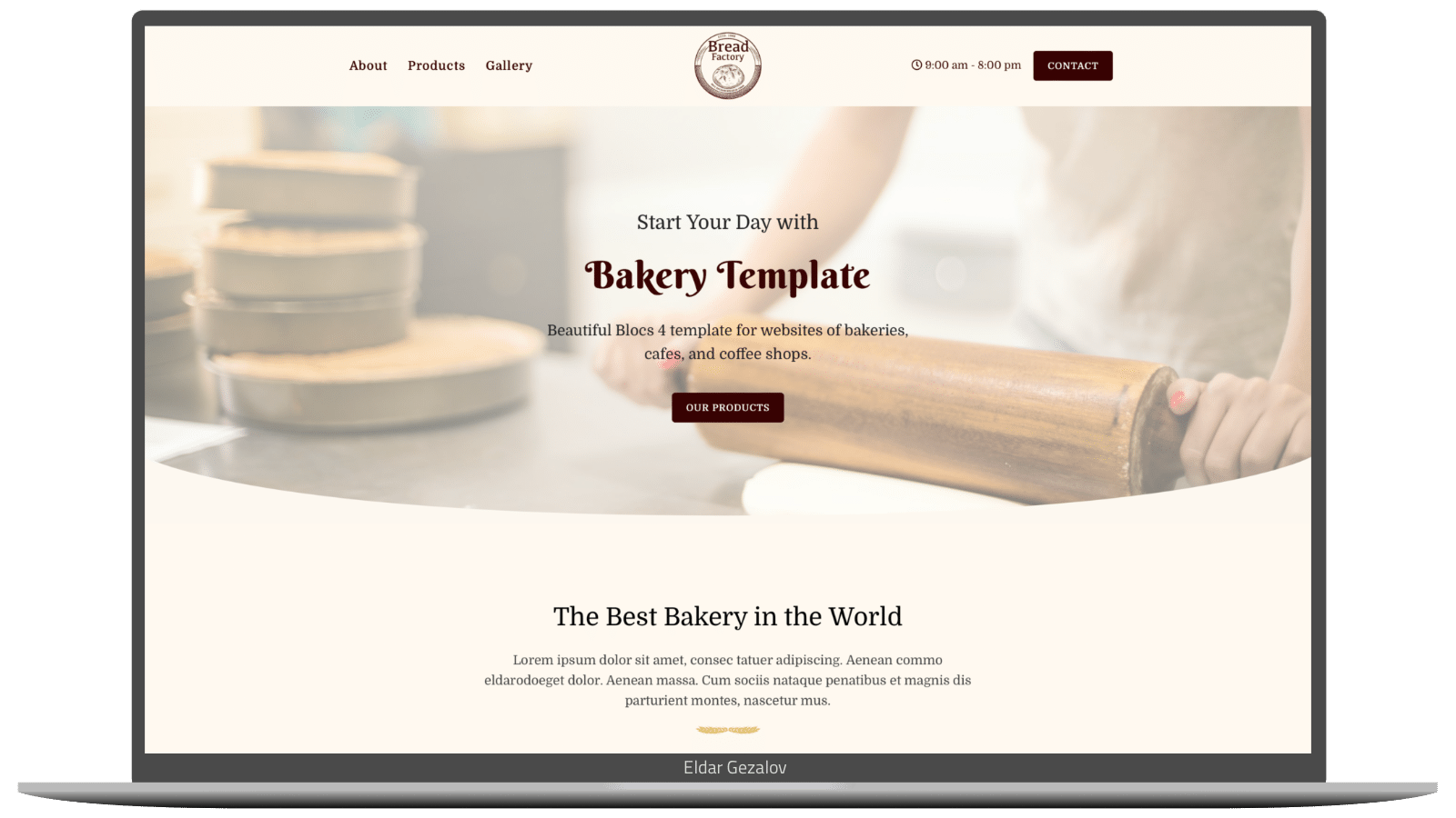 Bakery Template for Blocs 4 - by Eldar Gezalov