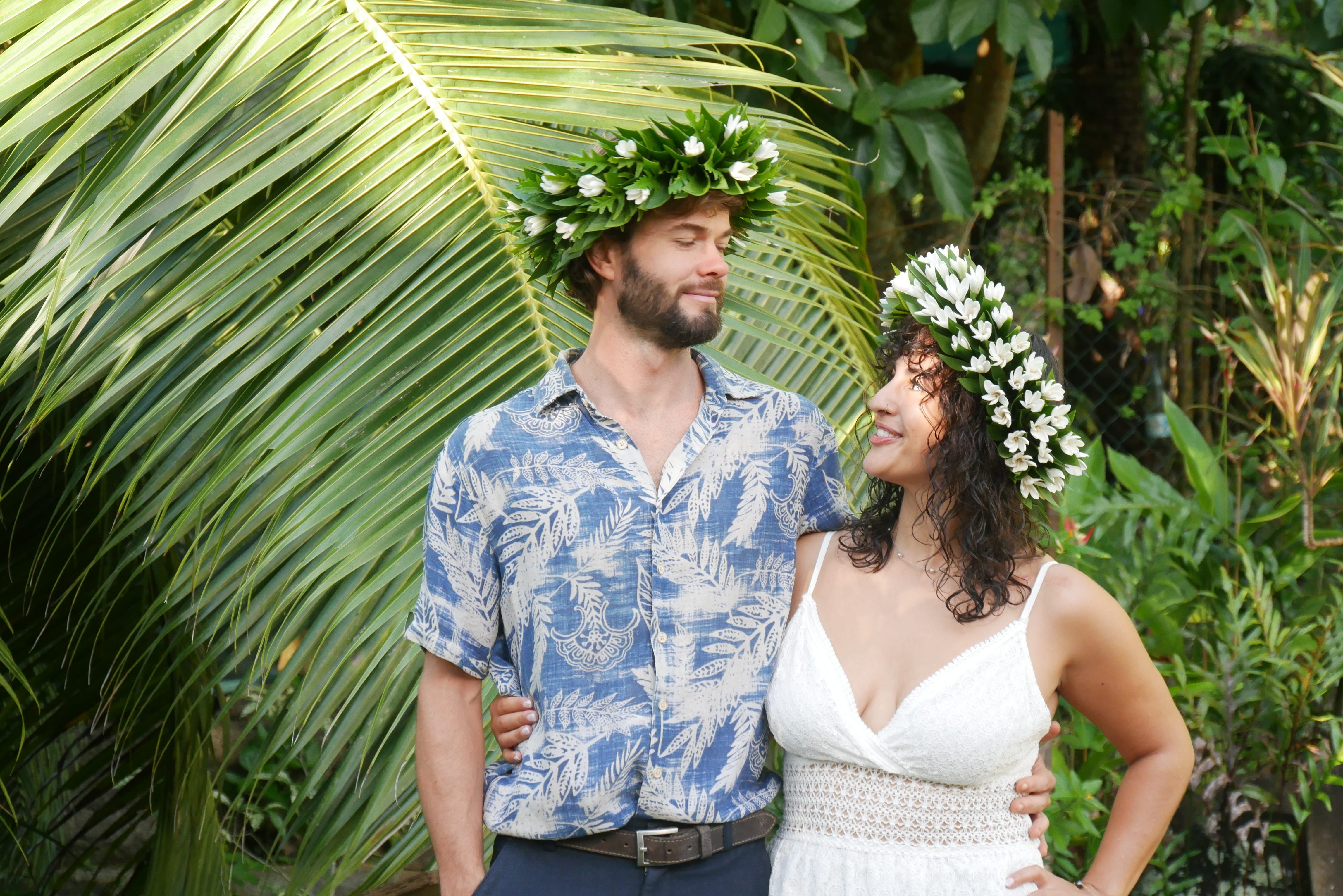 How to make a Tahitian-style flower crown.