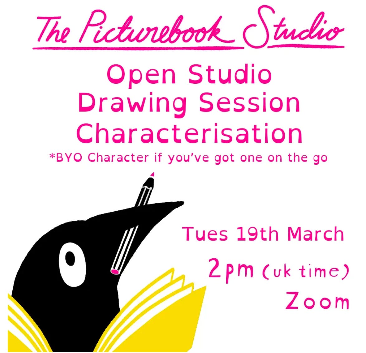 Character Drawing Session Tomorrow! - by Holly Surplice