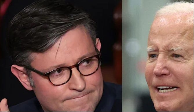 Biden Drops The Veto Hammer On Mike Johnson's Israel Aid Scam