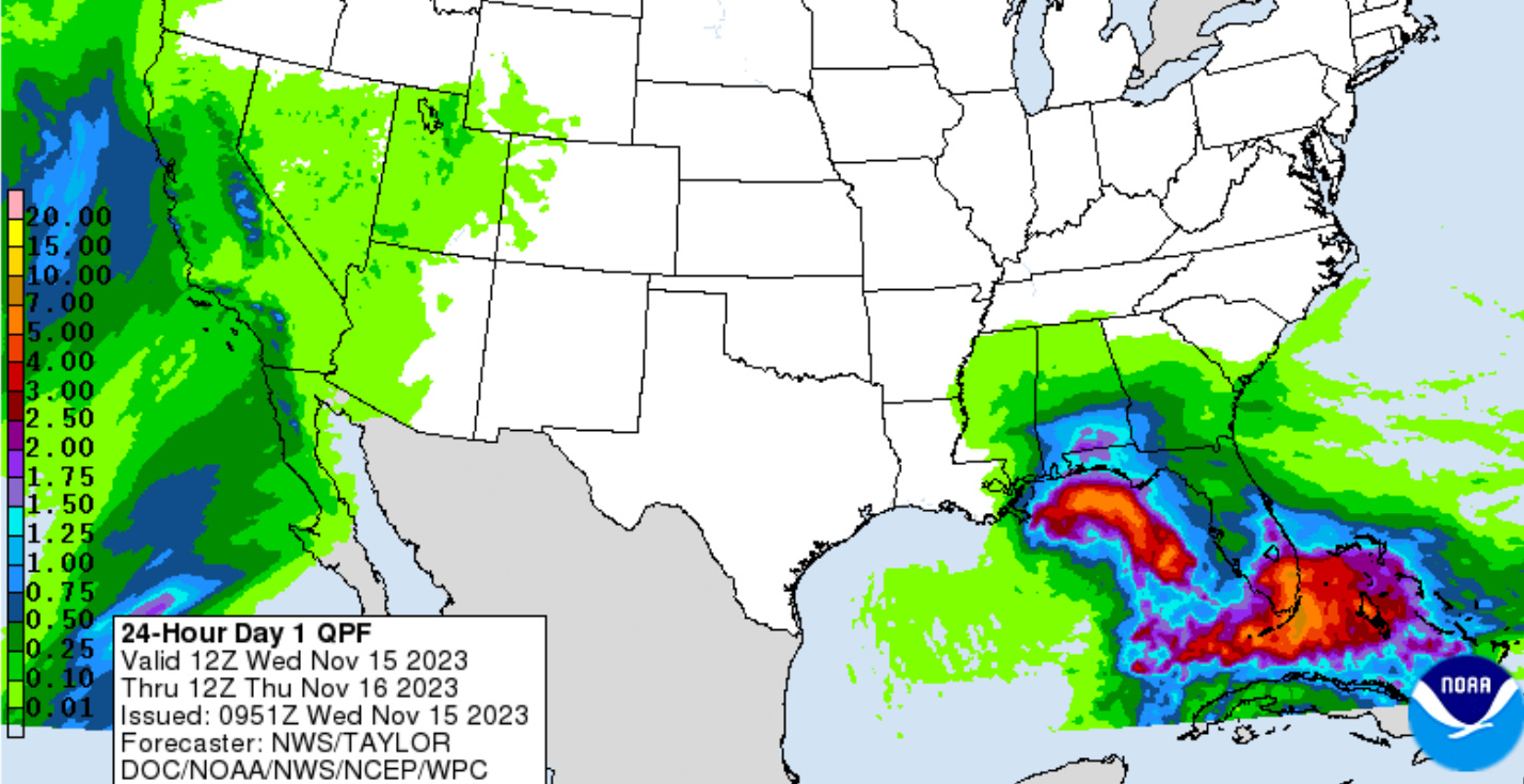 Heavy Rains and Gale Winds along Florida Coast - Ocean Weather ...