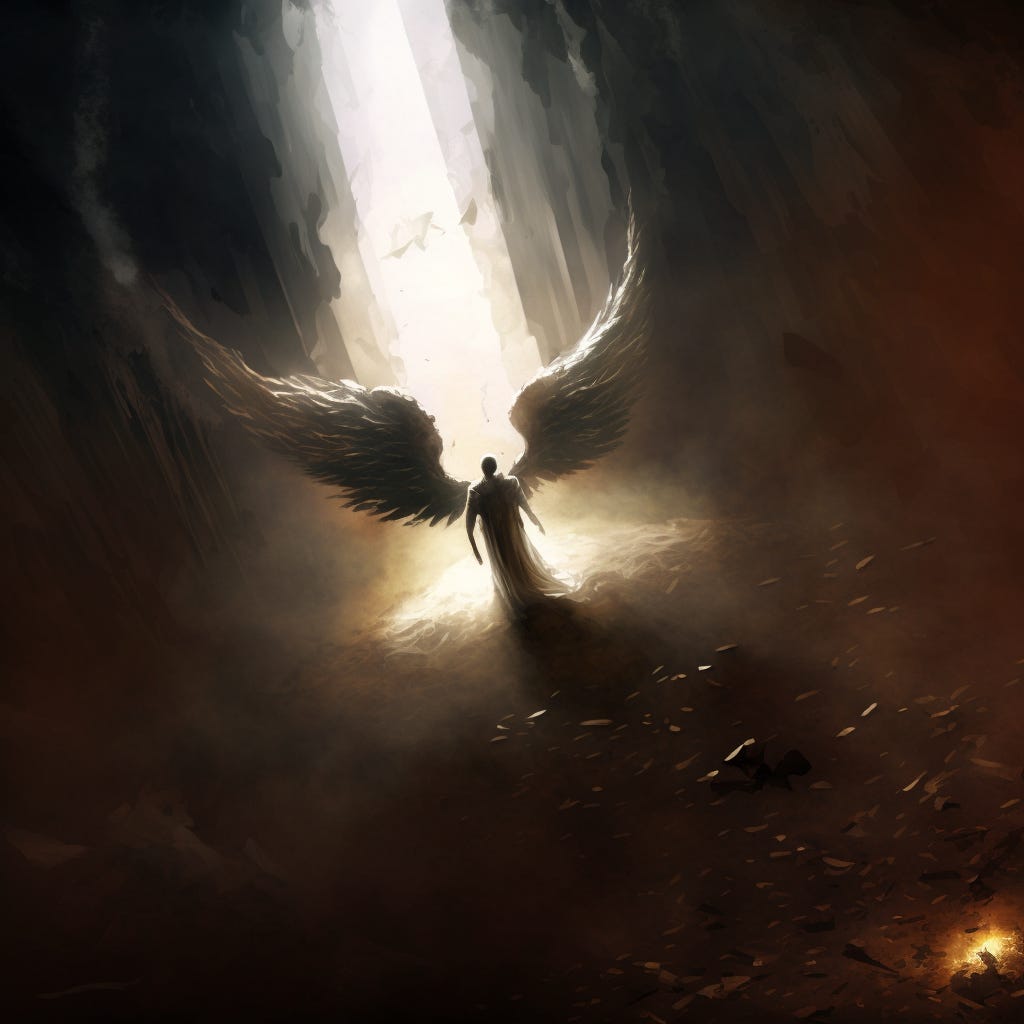 Style Experiment: Dramatic Angel Paintings