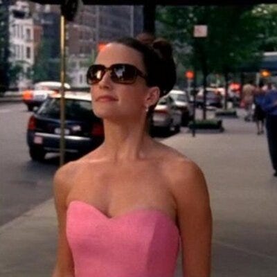 Charlotte pink dress sale sex and the city