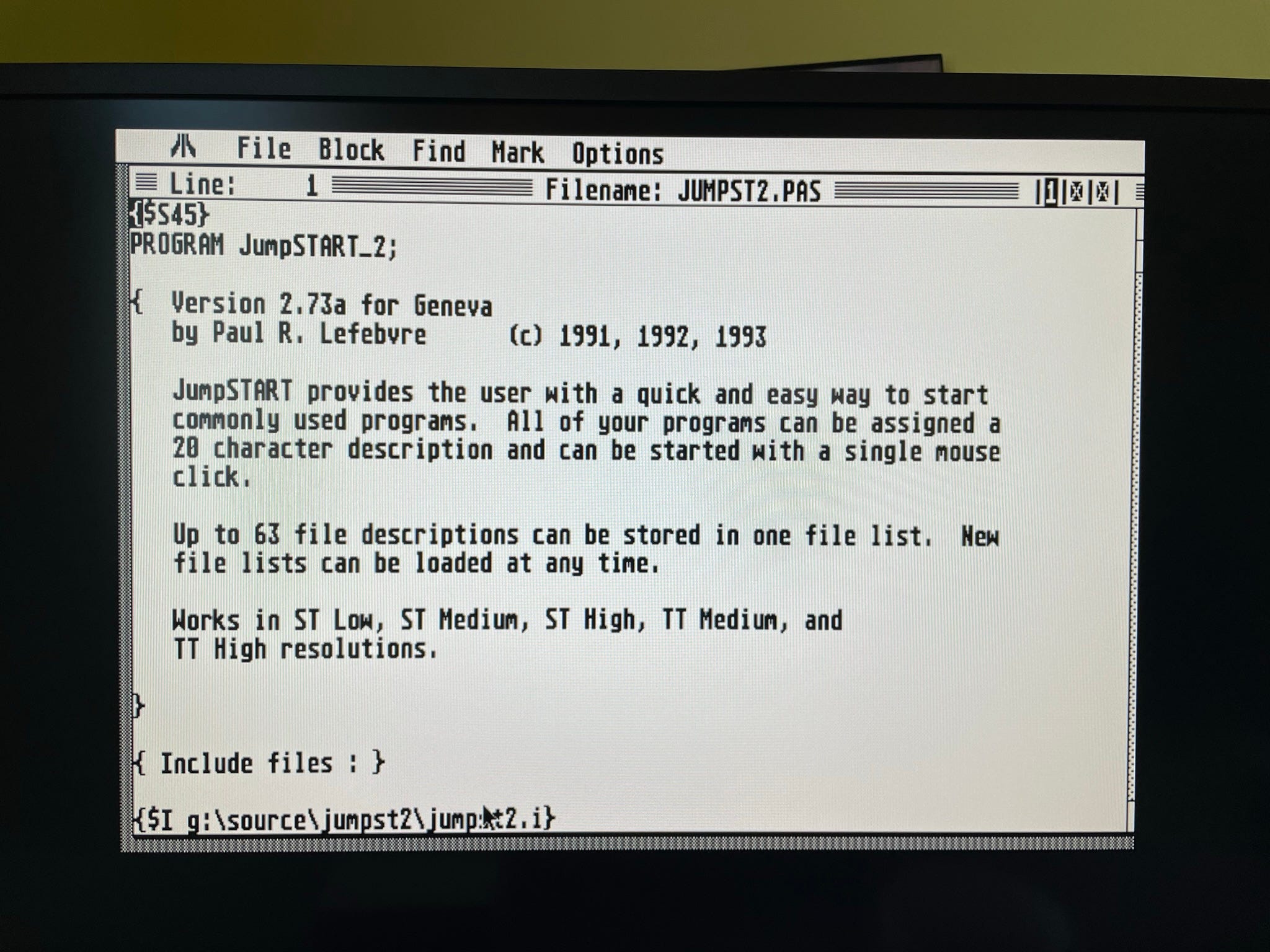 Atari ST Pascal Compilers - by Paul Lefebvre