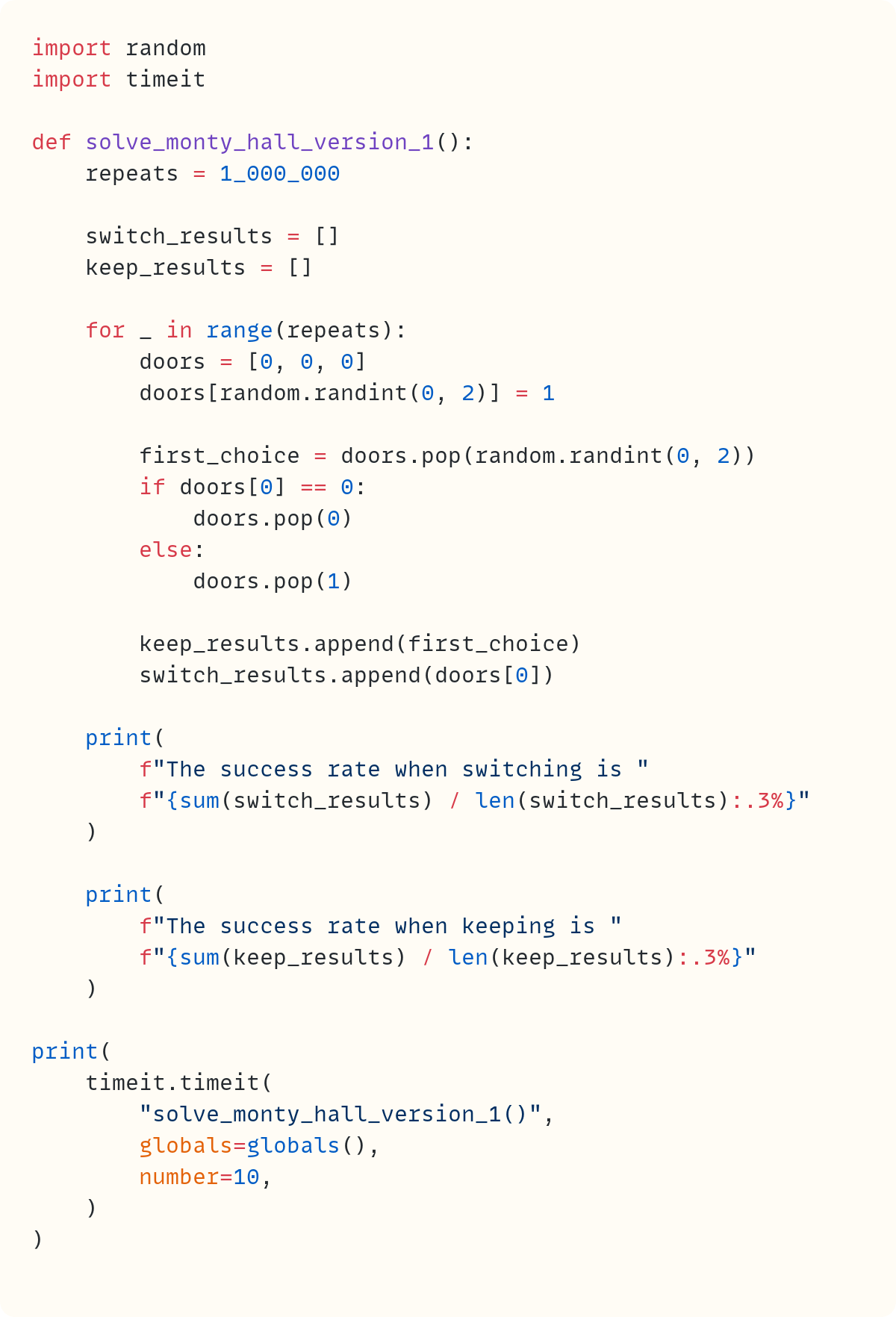 Goat or Car? Solving The Monty Hall Problem With Python and NumPy
