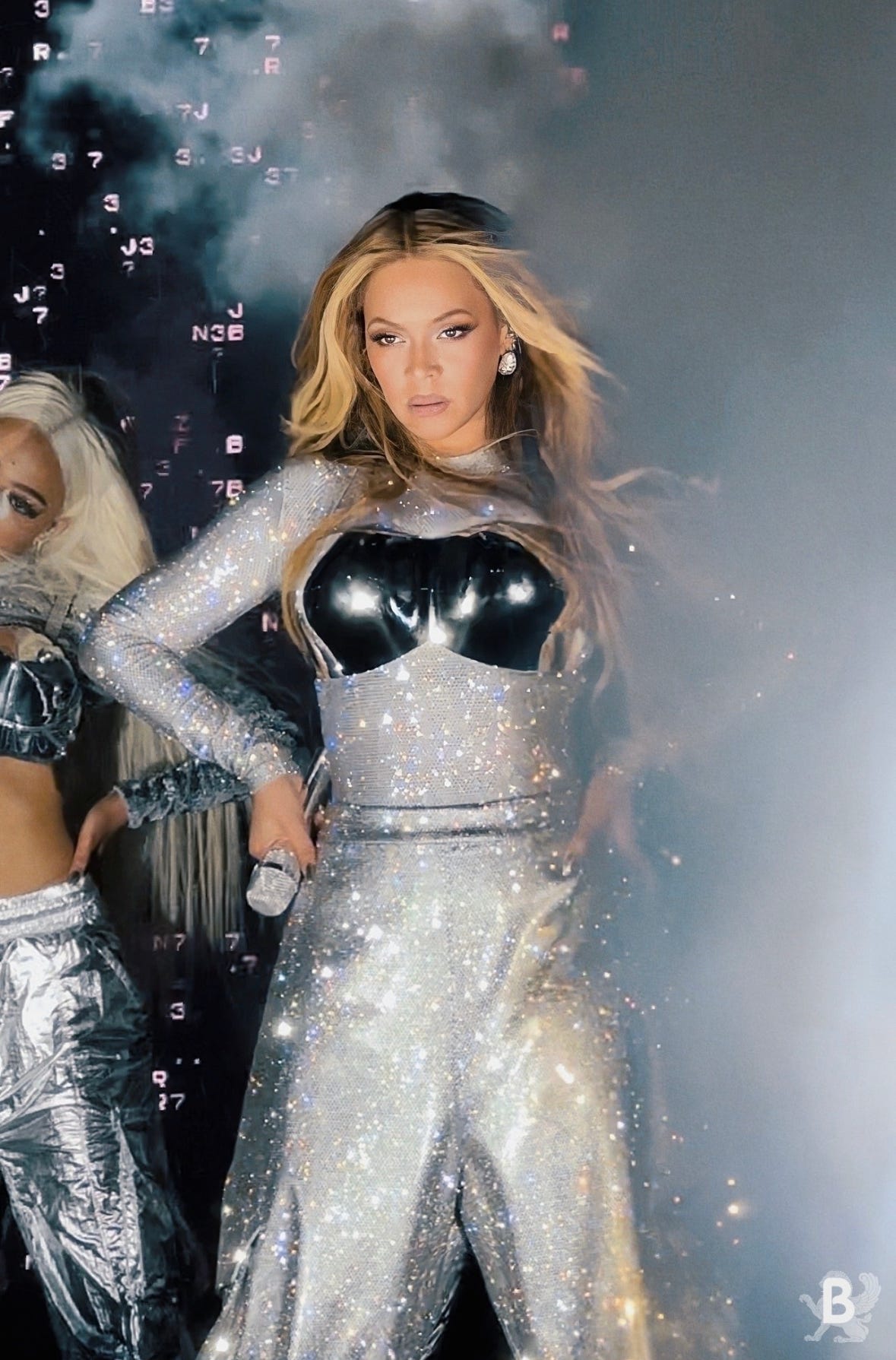 Beyonce silver jumpsuit clearance