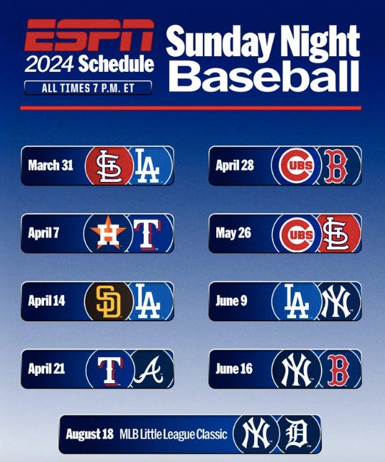 Mlb national shop tv schedule