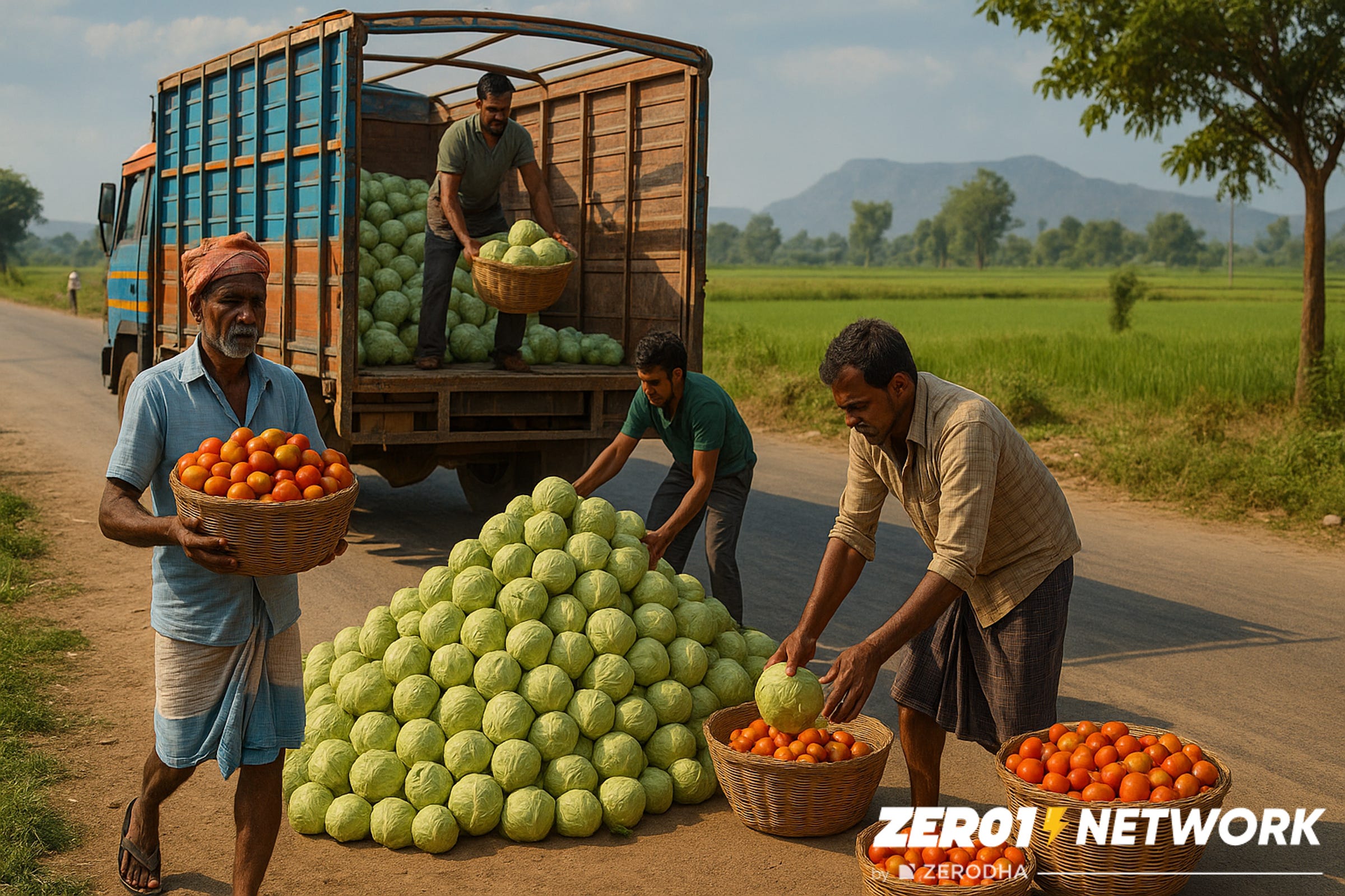 Water flowing through irrigation canals