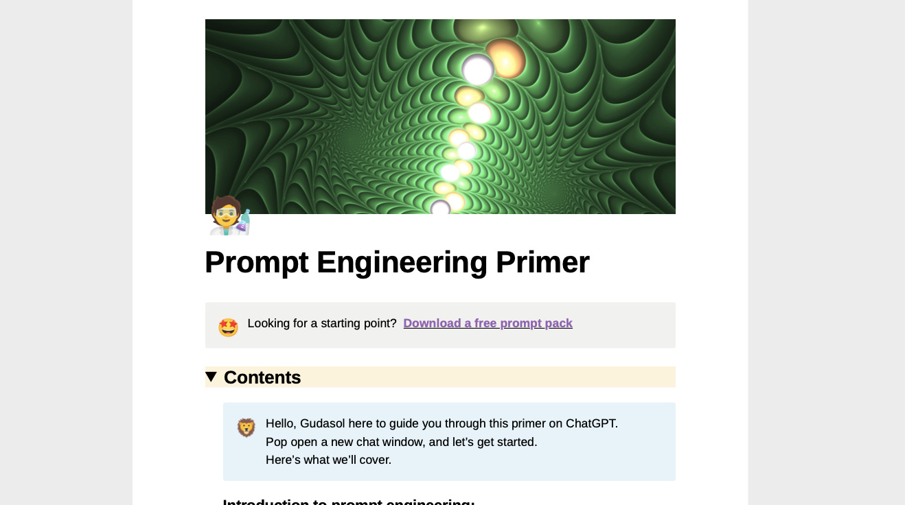 Prompt Engineering Primer ⌨️ (GPT, ChatGPT) FREE RESOURCE