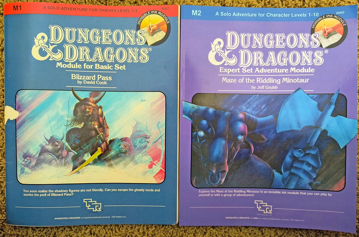 1980s D&D Invisible Ink Solo Adventures: Revealing (Secret) Fun