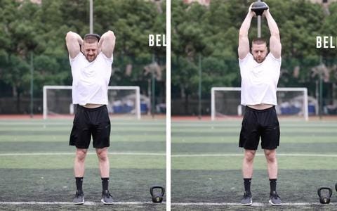 Ejercicios kettlebell 2025 triceps