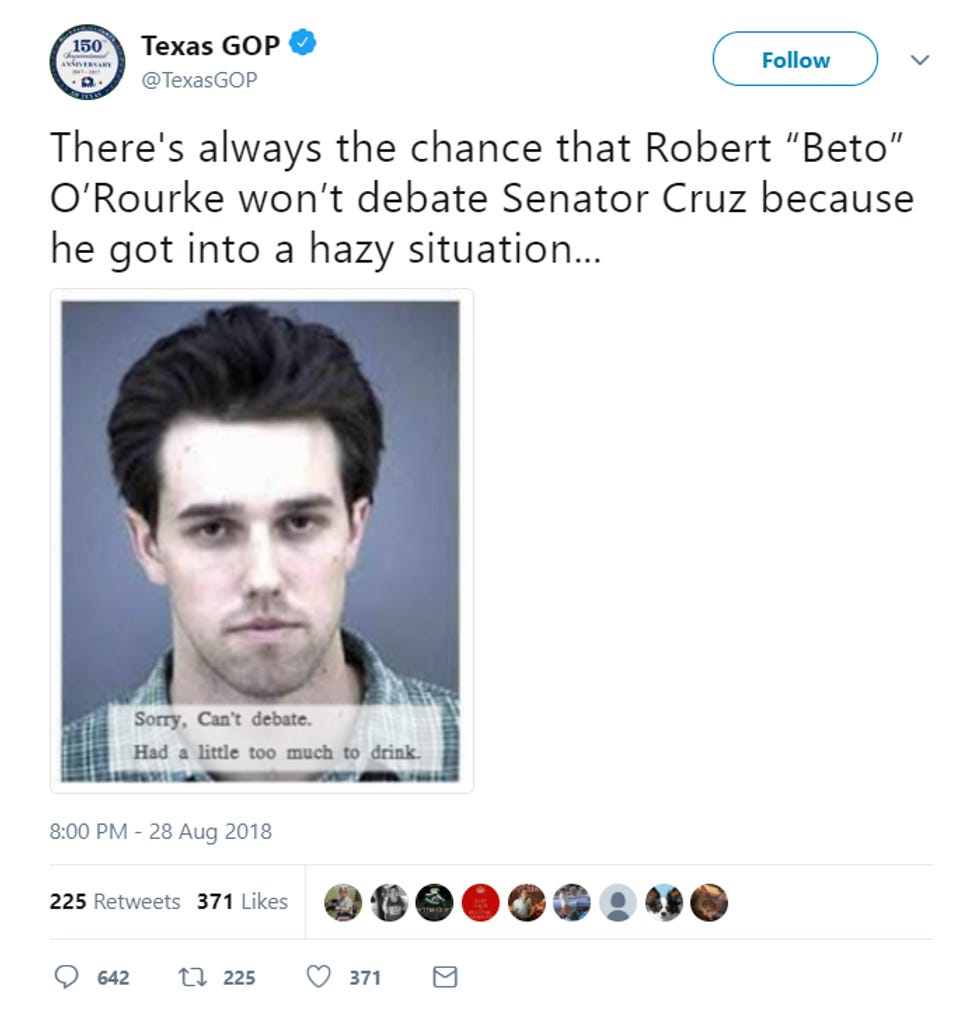 Gop Will Beat Beto Orourke By Showing Texas How Fuckable Beto Is