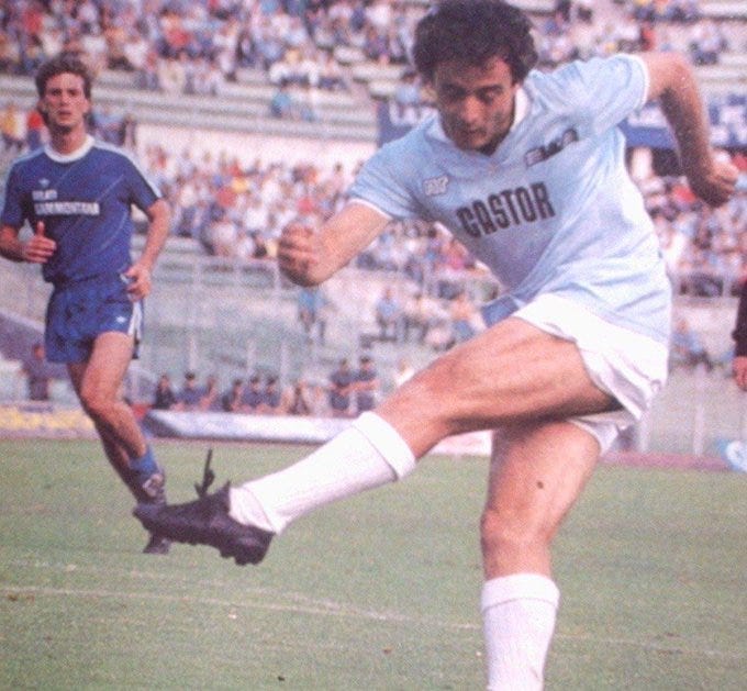 Photo/magazine Lazio, 26 Février 1985, Chinaglia, Pulici, Laudrup, D'Amico