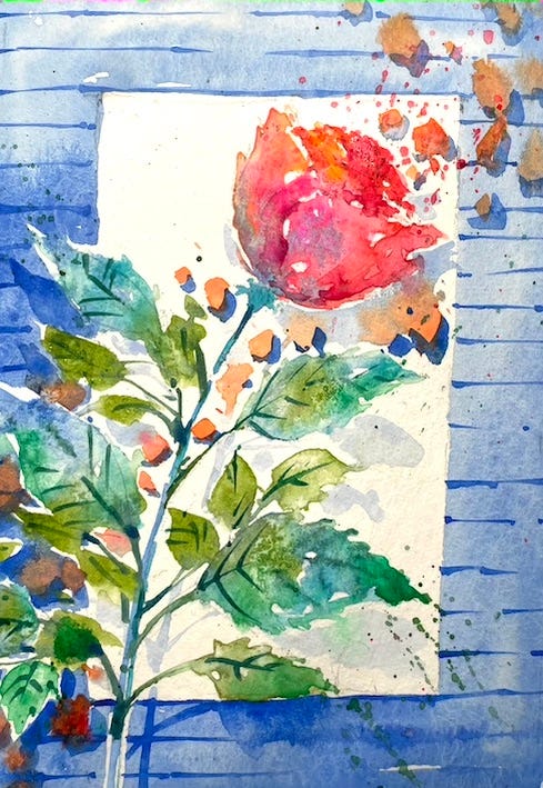 Stepping into Spring – Loose Watercolours