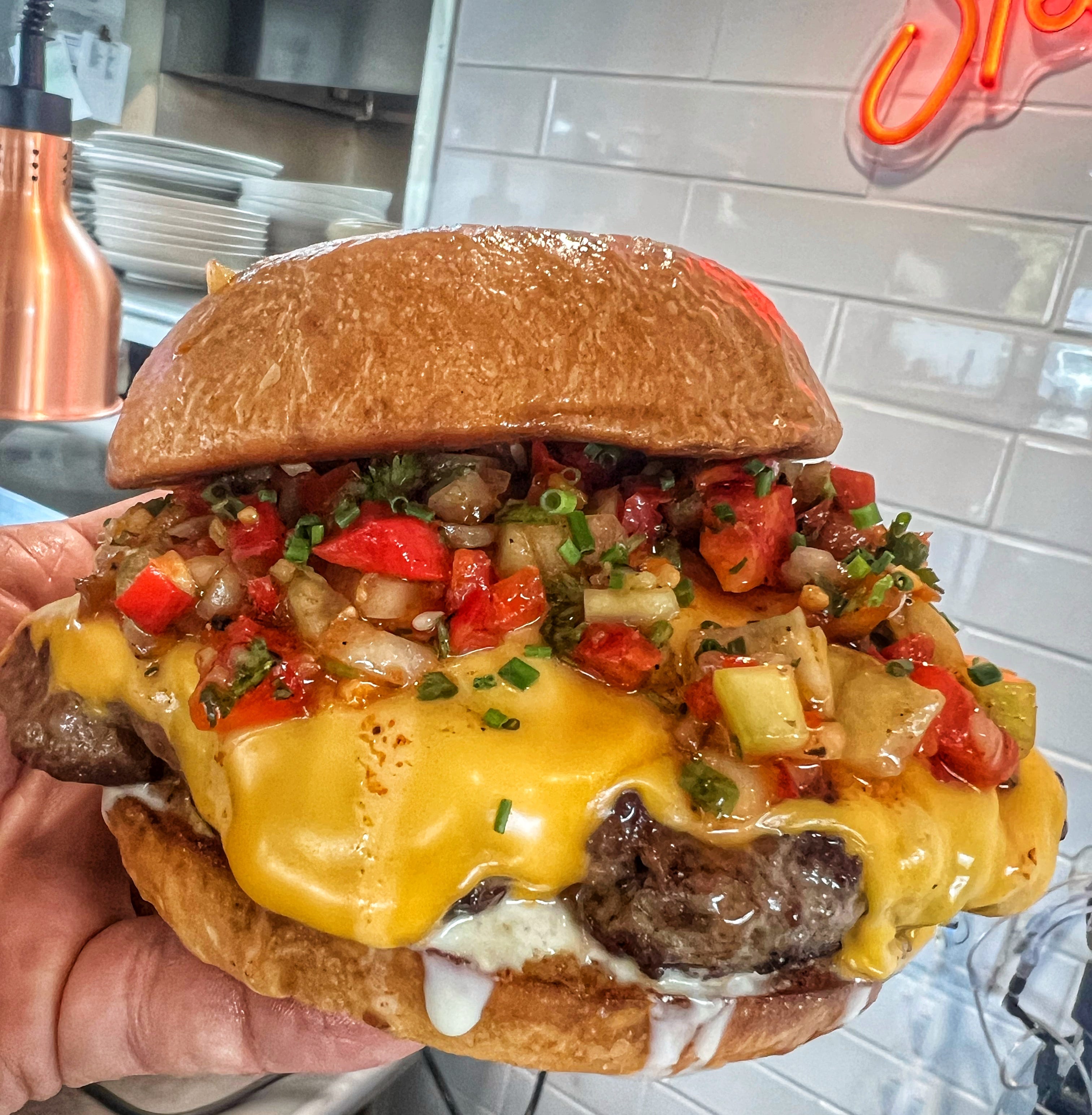 Relish burger sale