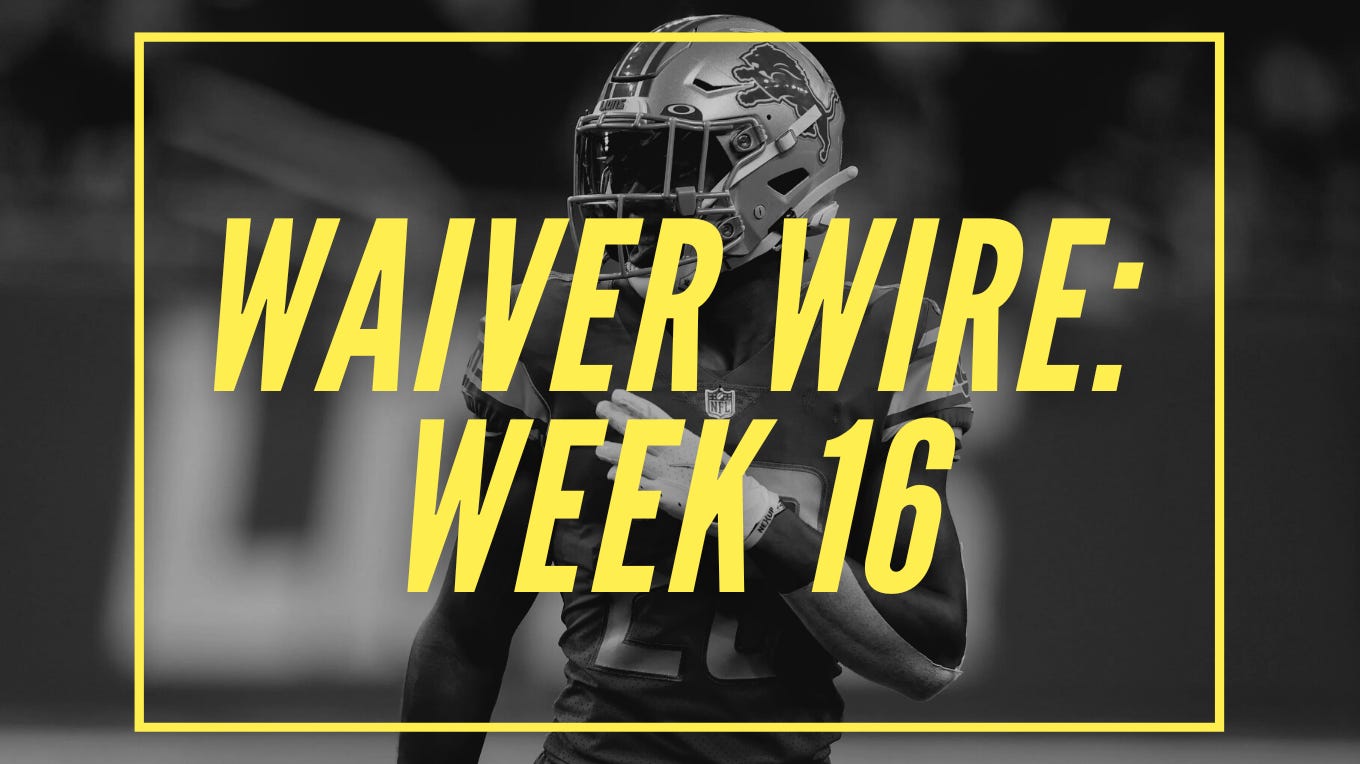 Week 16 shop waiver wire