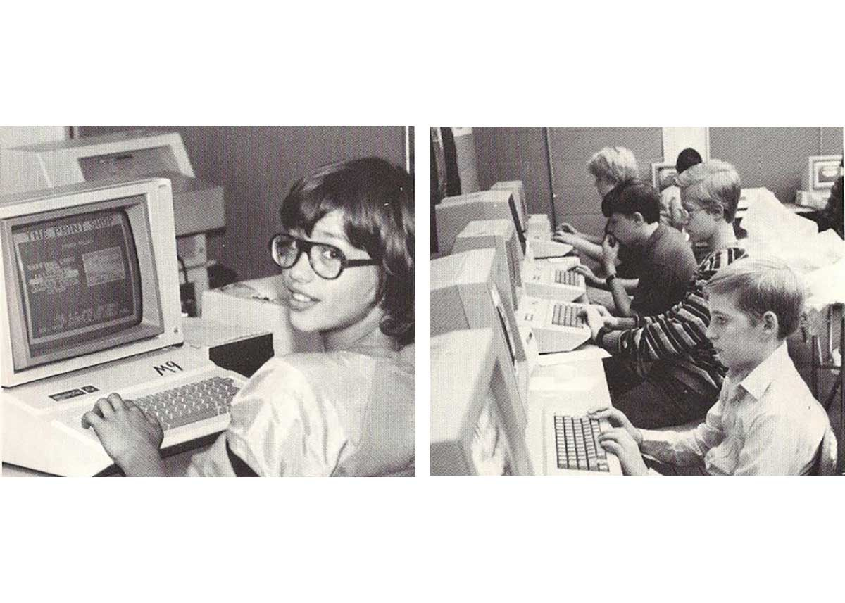 Notice the Intense Focus in this 1980s Computer Lab