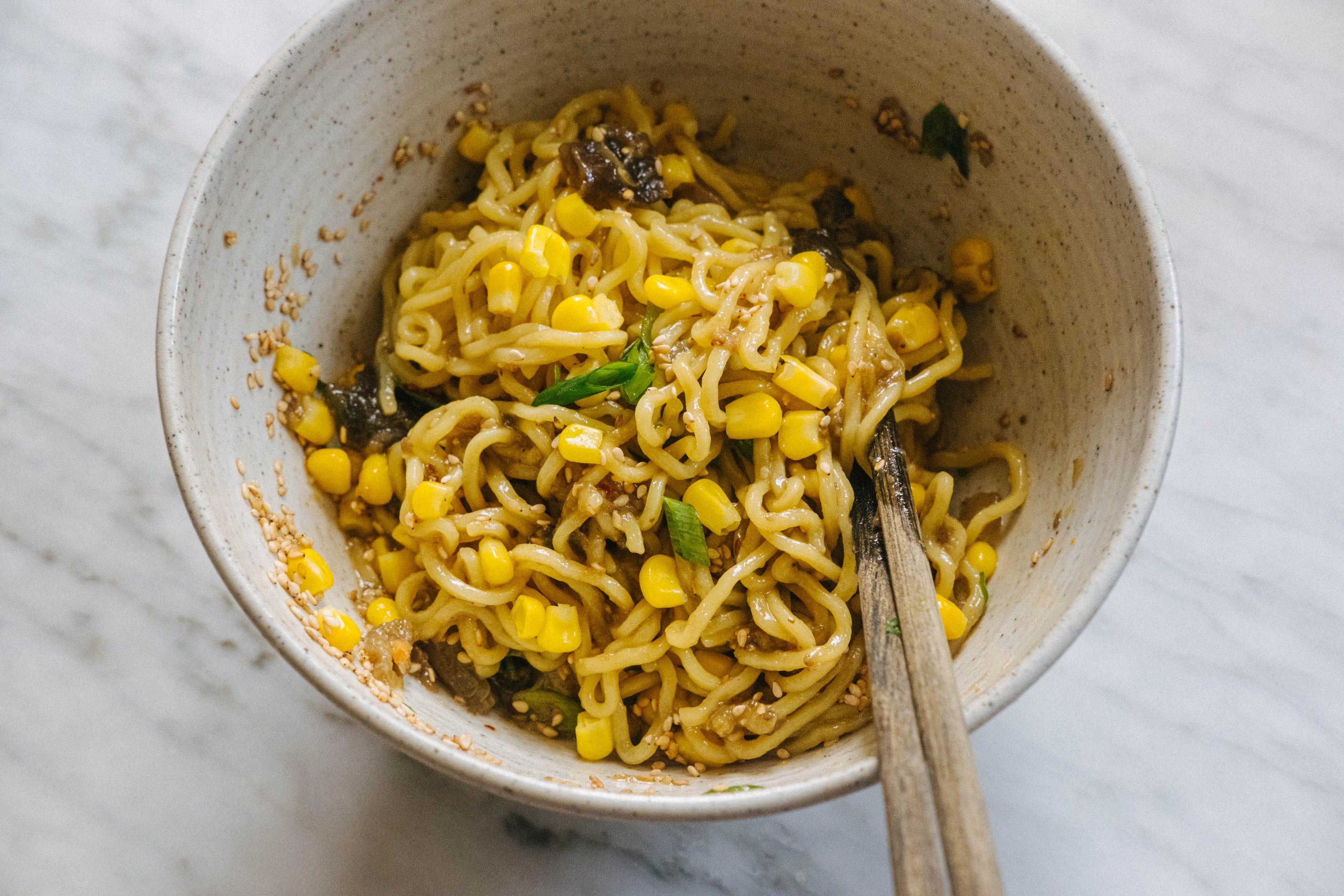 Spicy eggplant mazemen by Hetty Lui McKinnon