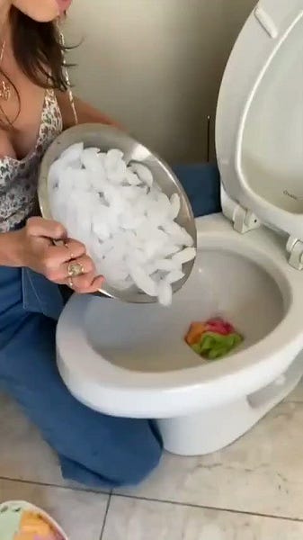 Eating Ice Cream Out Of A Toilet For Clout